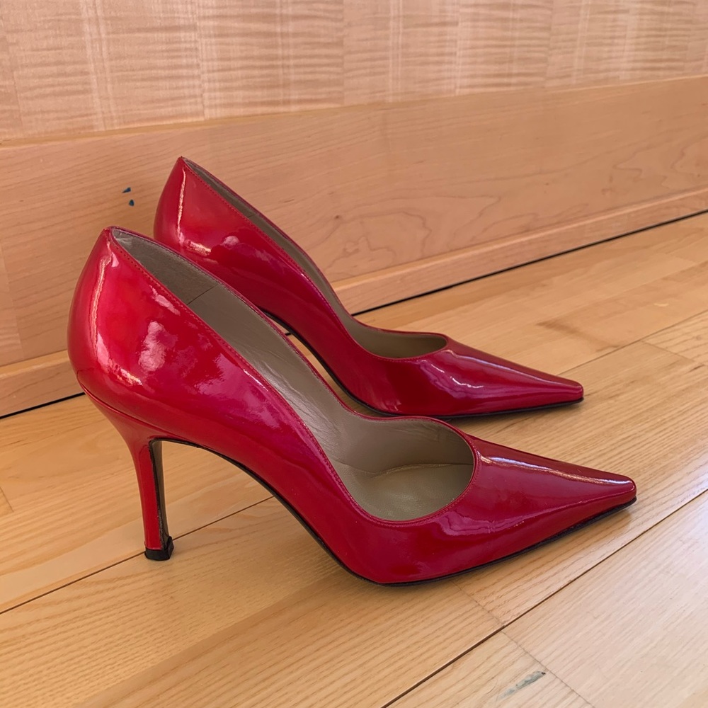 Stuart Weitzman Heel Red Patent Women's 8